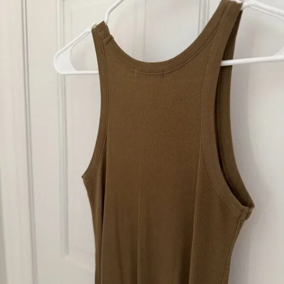 Buck Mason Surplus Rib Tank Dress in Arbor Green (S) - Picture 5 of 8